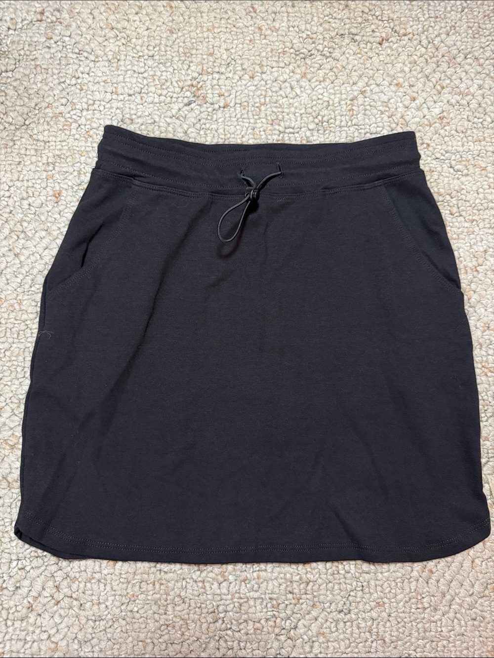 Sundry by Evereve Black Drawstring Knit Mini Skirt